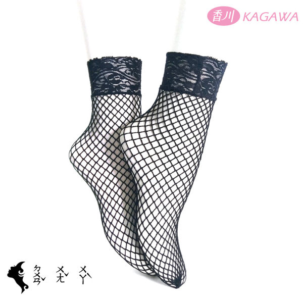 流行短網襪No.4912-4蕾絲中網